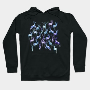 Watercolor Deers Blue Hoodie